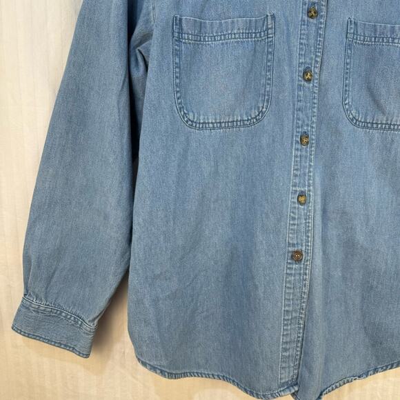 Marsh Landing Button-Down Patriotic Stars Shirt Women’s Size Medium Embroidered - Picture 9 of 9